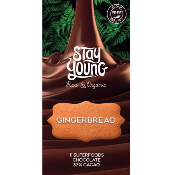 Imbierų skonio žalias šokoladas - šokoladas be cukraus 44g