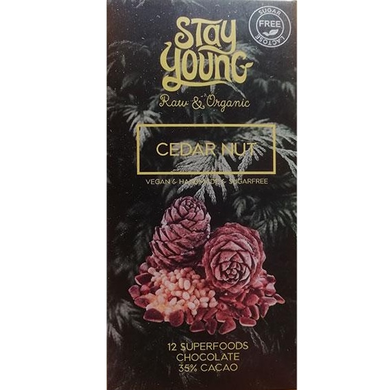 Suhkruvaba tooršokolaad seedermänni seemnetega 44g